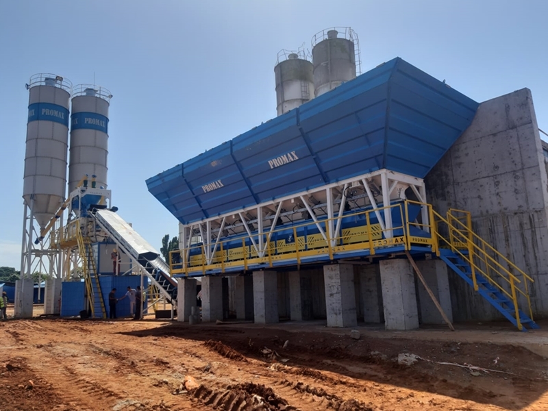 120m³/h Compact Concrete Batching Plant